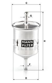 

Фильтр топливный MANN-FILTER WK66, WK 66