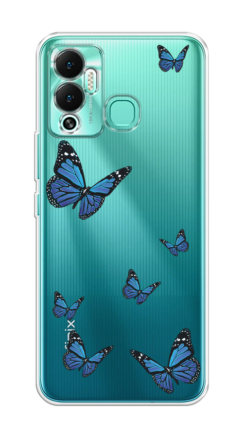 

Чехол на Infinix Hot 12 Play "Blue butterflies", Синий;черный, 3101750-1