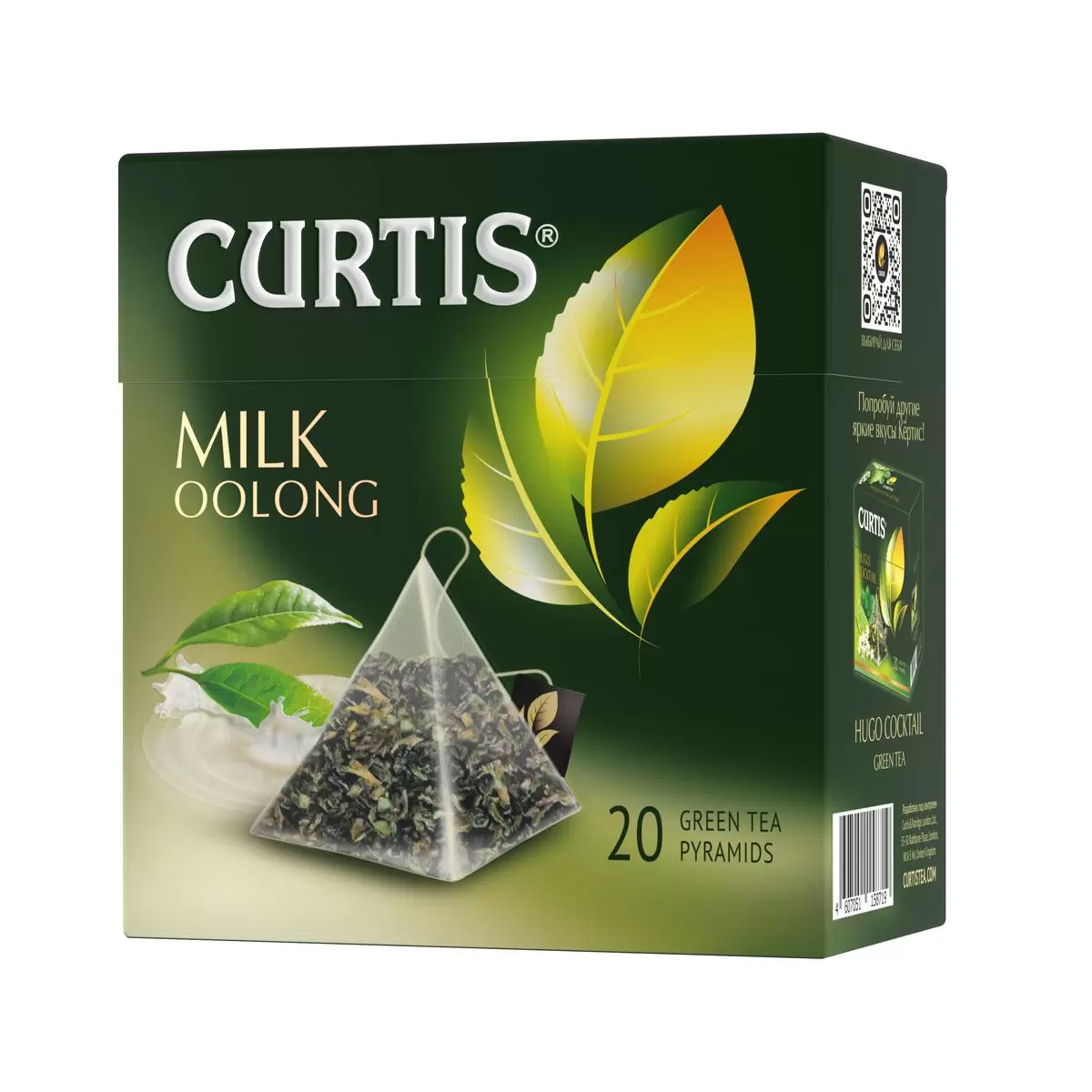

Чай зеленый в пирамидках CURTIS Milk Oolong 20 пирамидок, с молочным вкусом