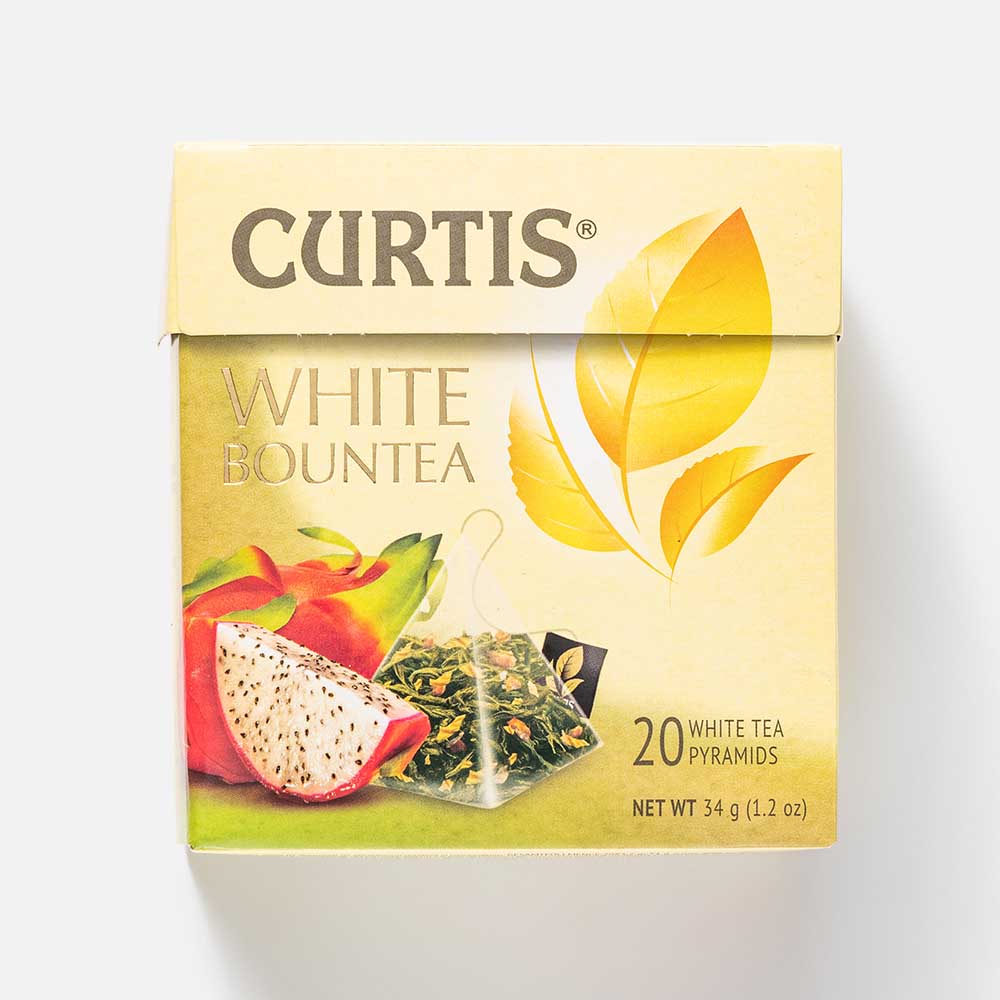 Чай белый в пирамидках CURTIS White Bountea, питахайя, яблоки и роза, 20 пирамидок