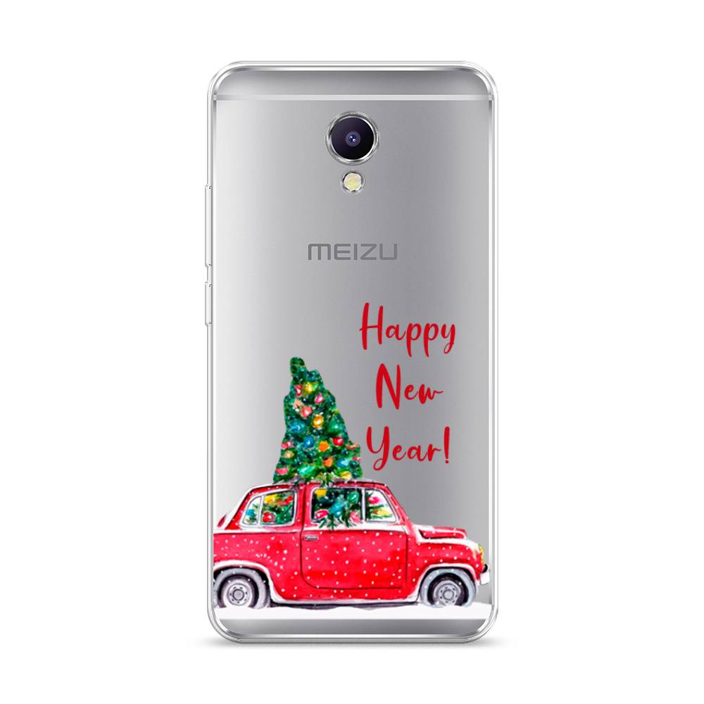 

Чехол на Meizu M5 Note "Happy New Year", Красный;зеленый, 71650-5