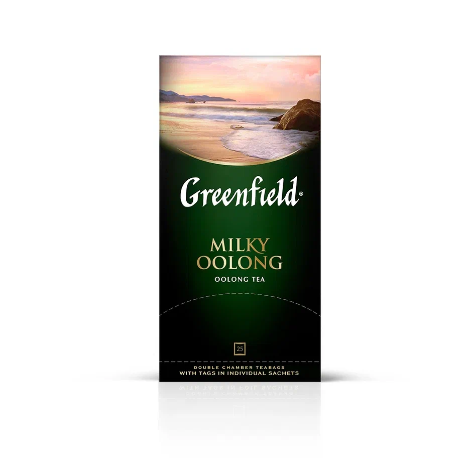 фото Чай зелёный greenfield milky oolong, 25 пакетиков