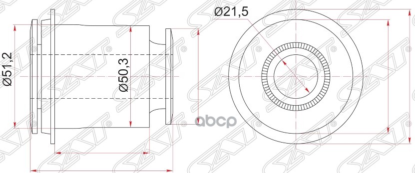 фото Сайлентблок fr переднего нижнего рычага toyota 4runner/fj cruiser/land cruiser prado/lexus sat