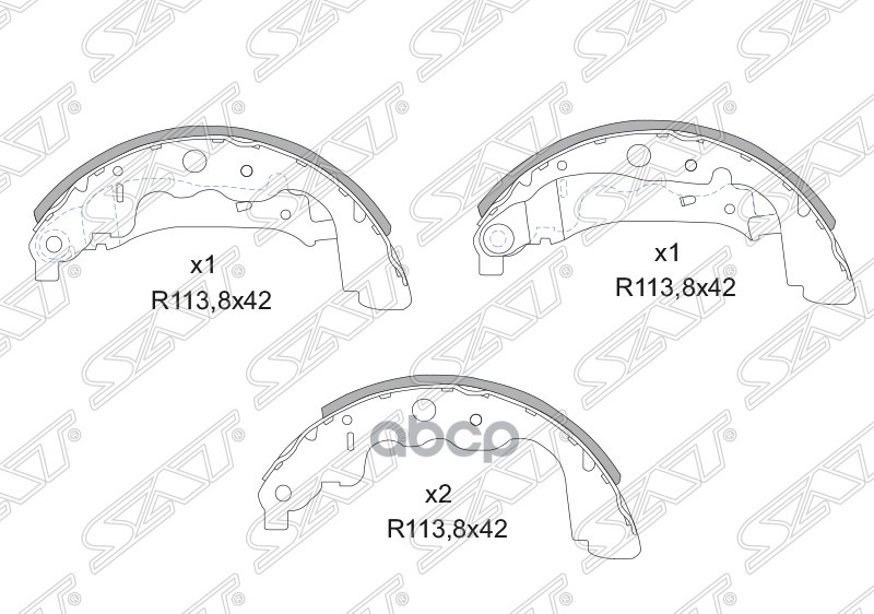 

Колодки Тормозные Зад Renault Duster/Kaptur/Dokker/Arkana Sat арт. ST6001549705