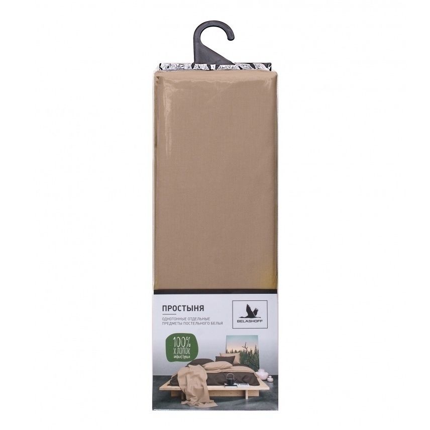 Простыня Belashoff 220 х 240 см акфил миндальная