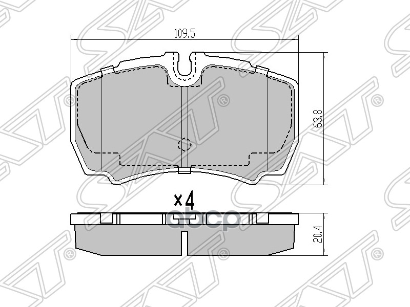 

Тормозные колодки SAT задние для Ford Transit 2006- ST1501265