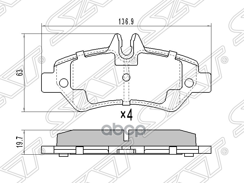 

Колодки Тормозные Зад Mercedes Sprinter 06- 3/5-T Sat арт. STA0044206920
