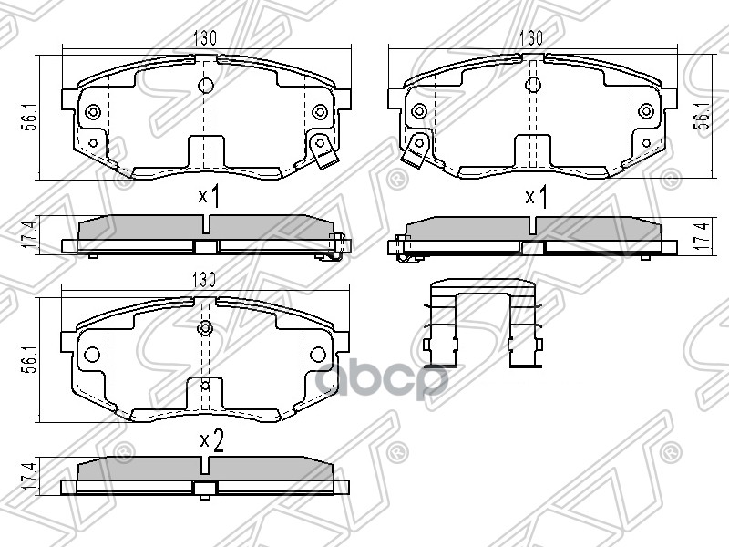 

Колодки Тормозные Перед Hyundai Sonata Yf 15 10-/Ix 20 10- Sat арт. ST581012SA00