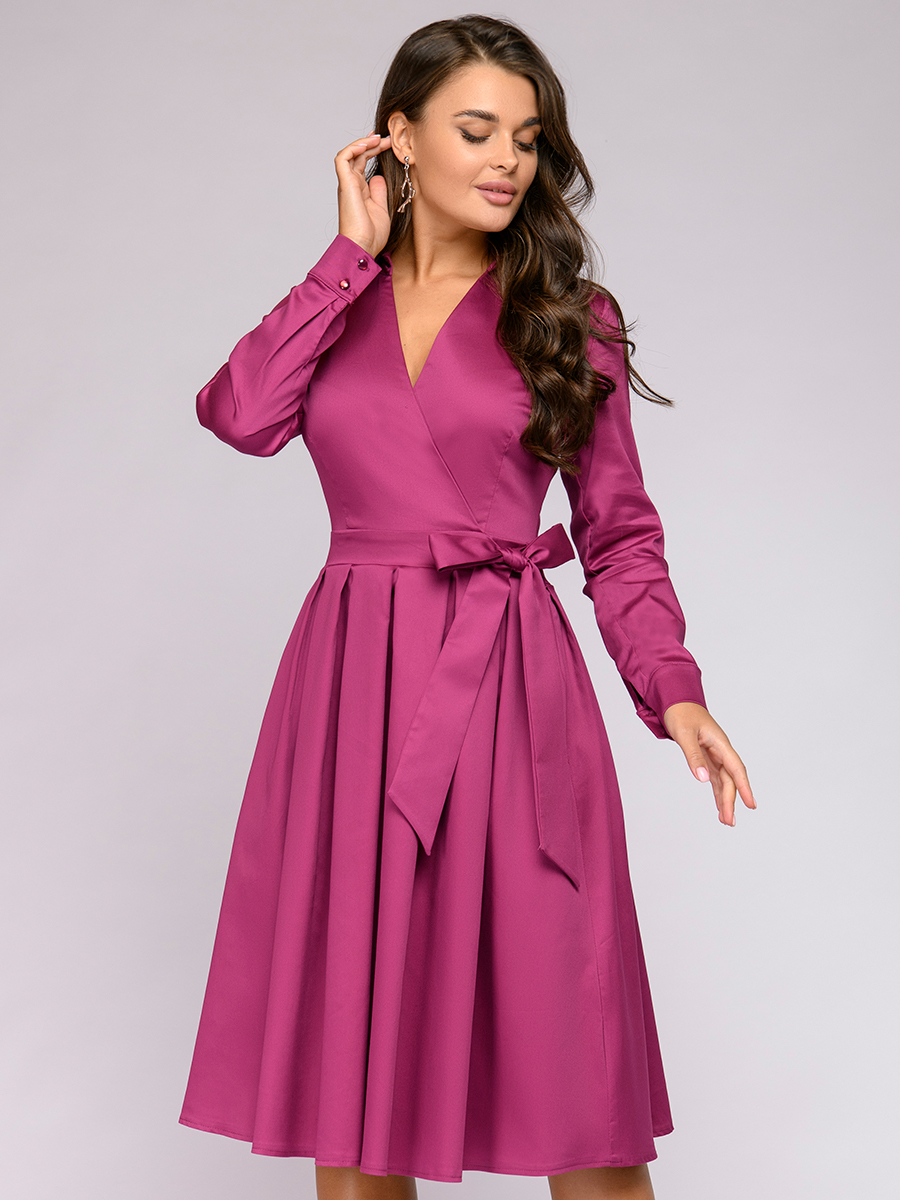 

Платье женское 1001dress 0122001-02300MA фиолетовое 54-56 RU, 0122001-02300