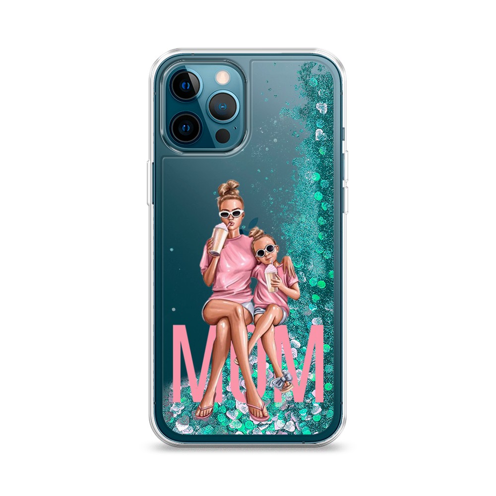 

Жидкий чехол с блестками "Lovely mom" на Apple iPhone 12 Pro, 12895-1
