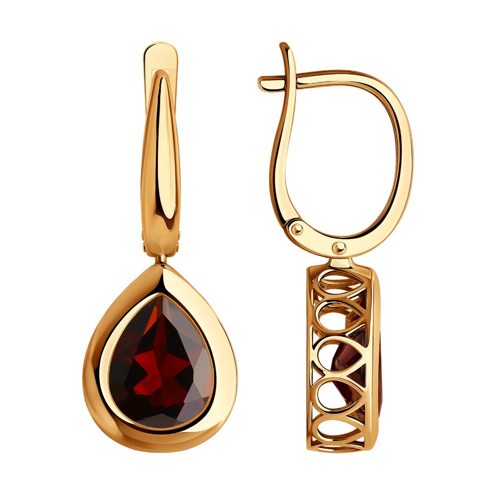 

Серьги из красного золота SOKOLOV 728761, гранат, 728761