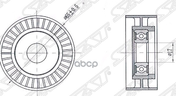 

Ролик Натяжителя Приводного Ремня Nissan Almera/Note/Renault Logan/Duster 1,5d Sat арт. ST