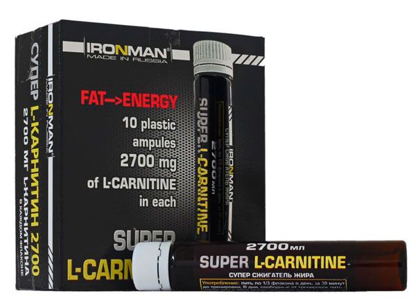 

IRONMAN Super L-Carnitine 2700mg, ампула 25 мл