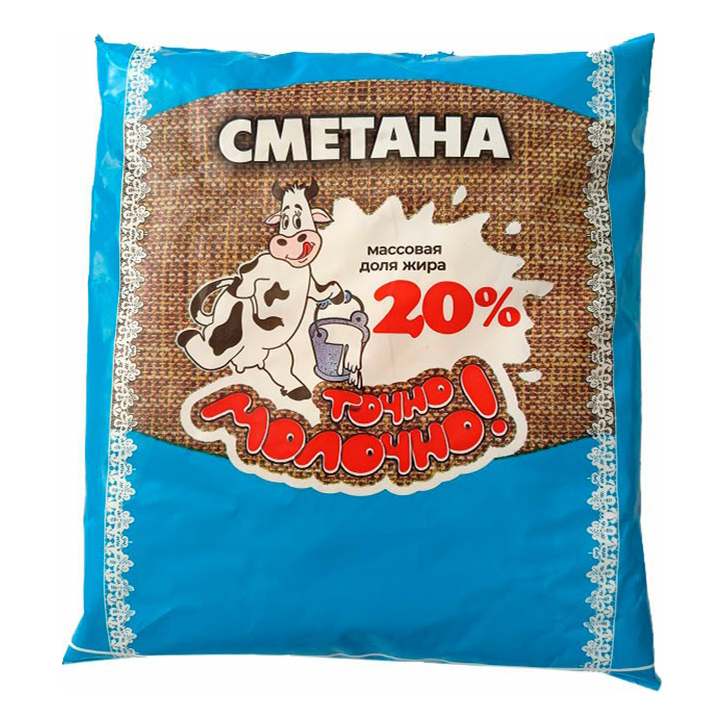 

Сметана Точно молочно! 20% БЗМЖ 450 г