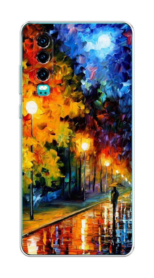 

Чехол на Huawei P30 "Безлюдная улочка", Оранжевый;желтый;синий, 68550-1