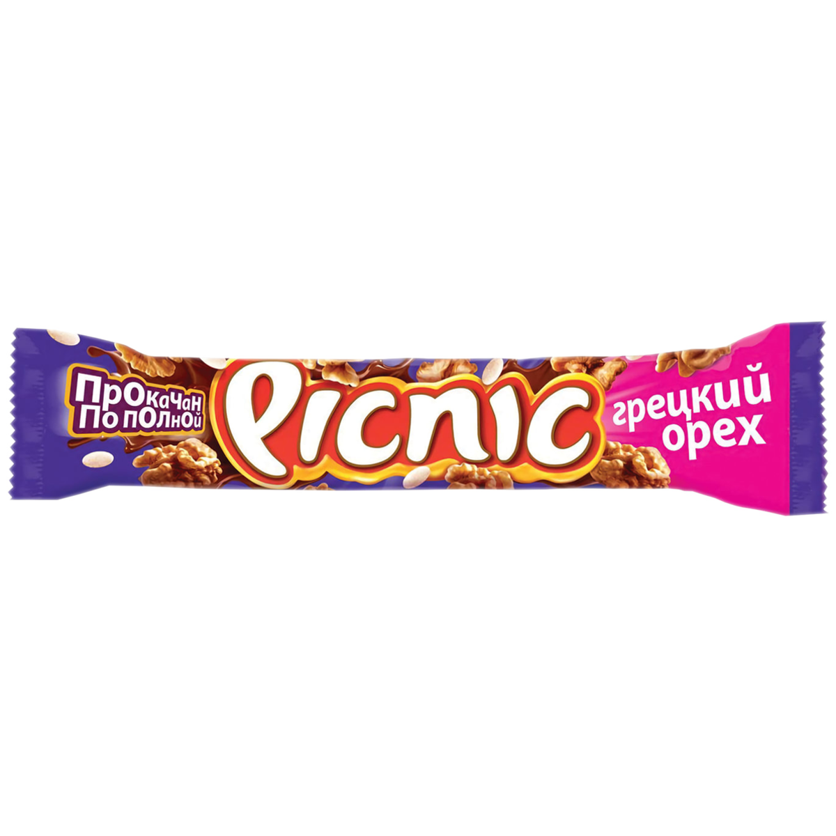 Батончик Picnic King size шоколадный с грецким орехом 55 г