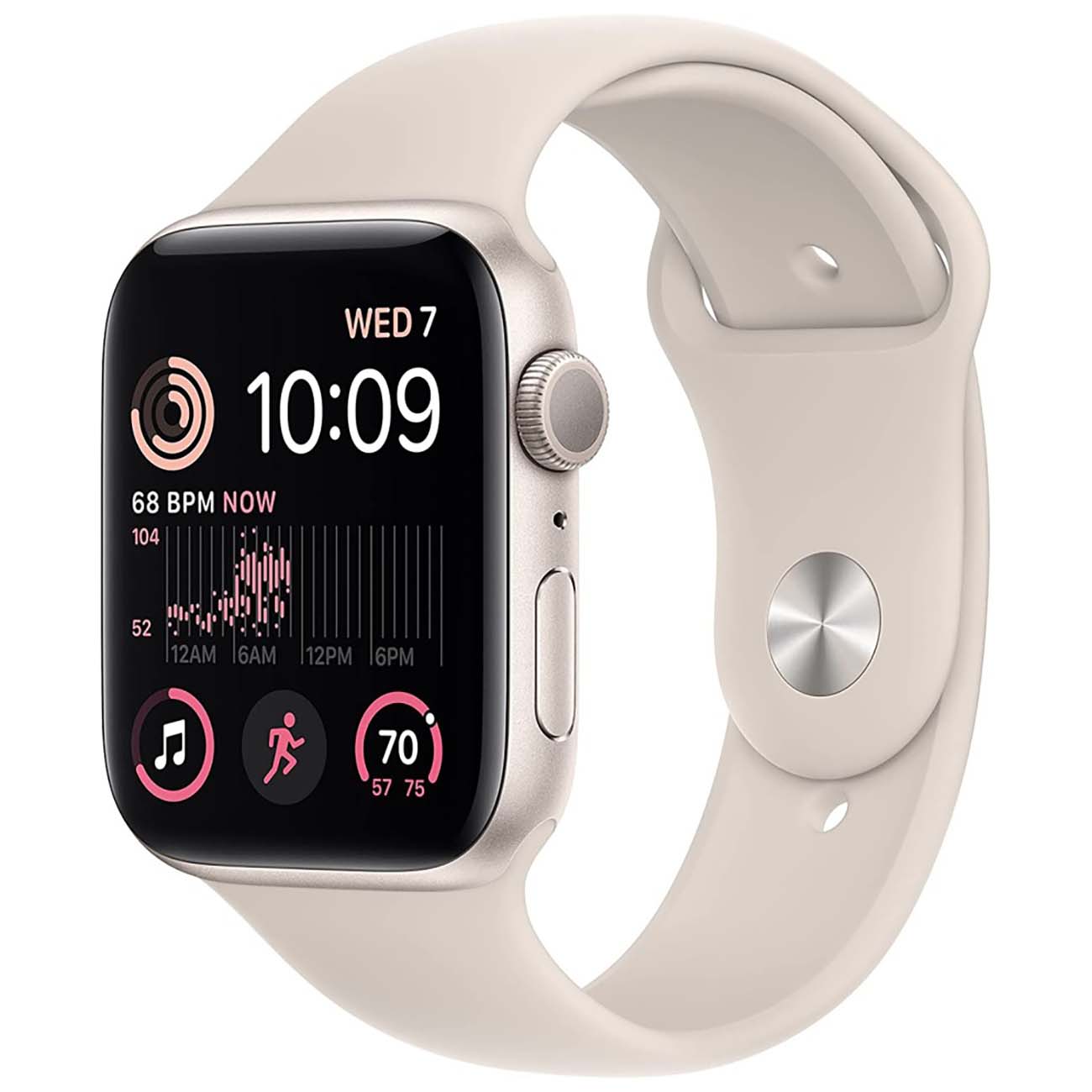 фото Смарт часы apple watch se 44mm starlight aluminum/sport m/l mnte3