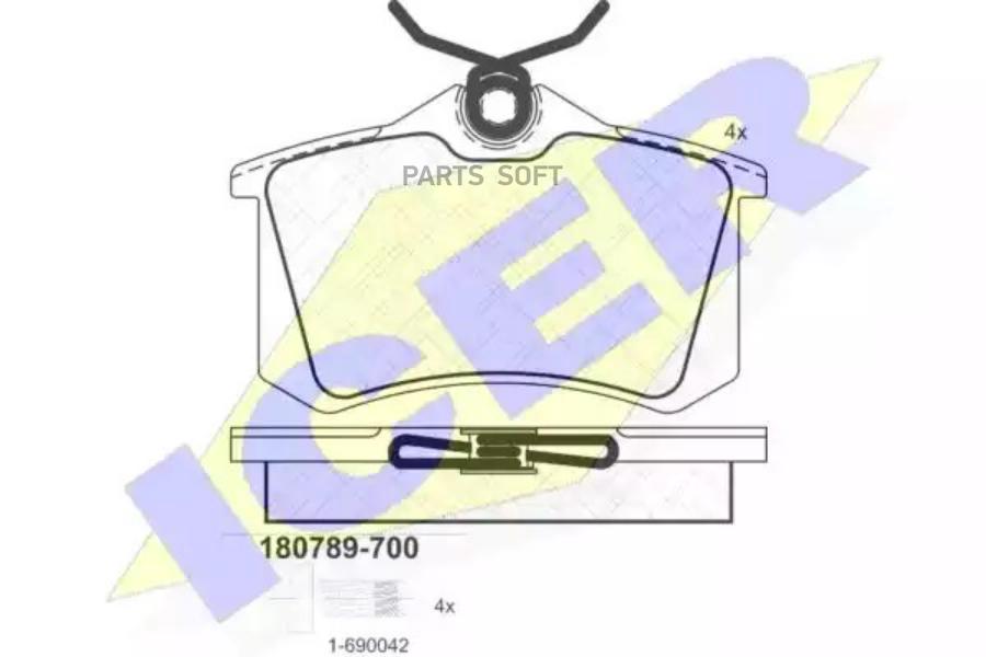 

Колодки Задние 15.0 Мм Vag / Renault / Peugeot Icer 180789-700 Icer арт. 180789-700