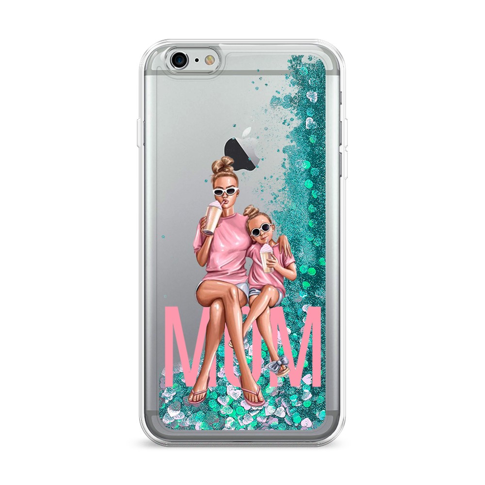

Жидкий чехол с блестками "Lovely mom" на Apple iPhone 6 Plus, 10595-1