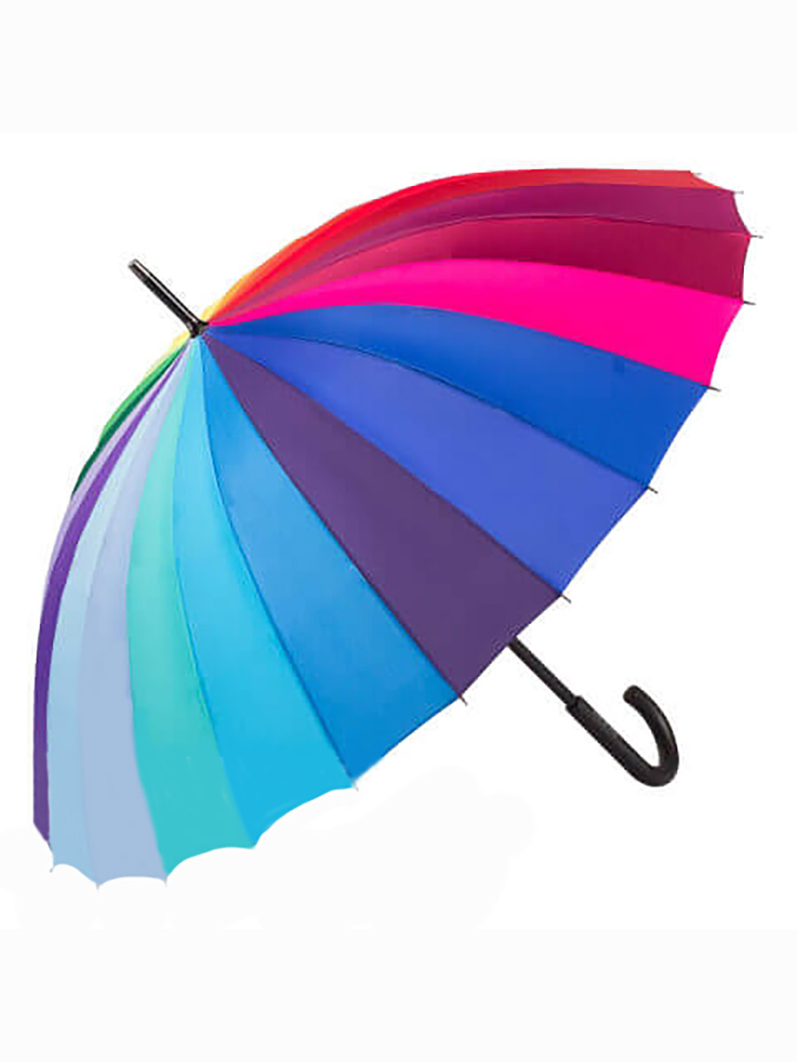 Зонт-трость женский механический GUY DE JEAN 1212-LM Raduga long, разноцветный
