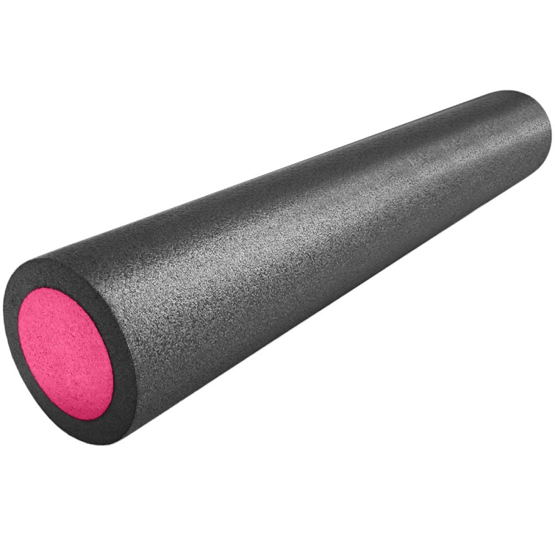 Ролик для йоги и пилатеса Спортекс PEF90 90x15 см, черный/розовый