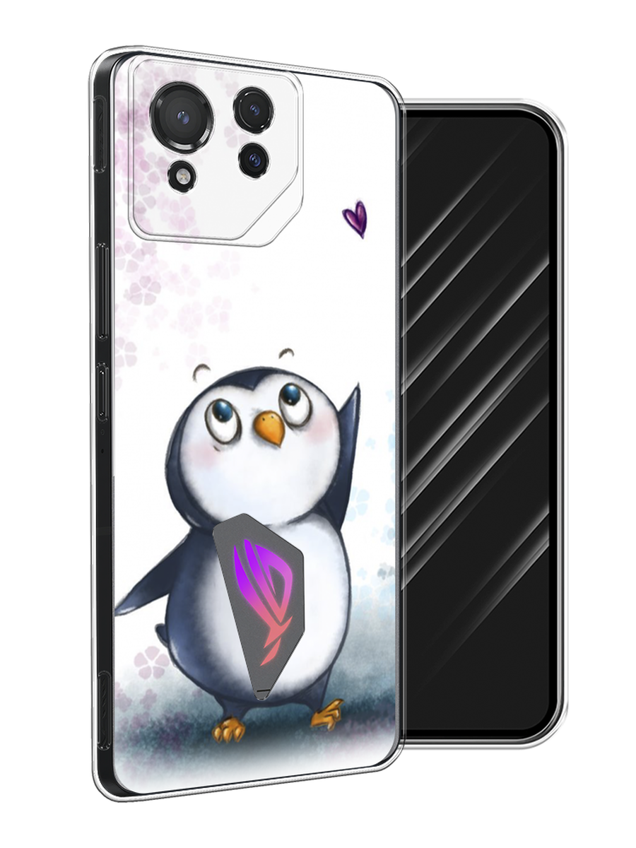 

Чехол Awog на Asus ROG Phone 8 "Пингвин и сердечко", Белый, 45150-1