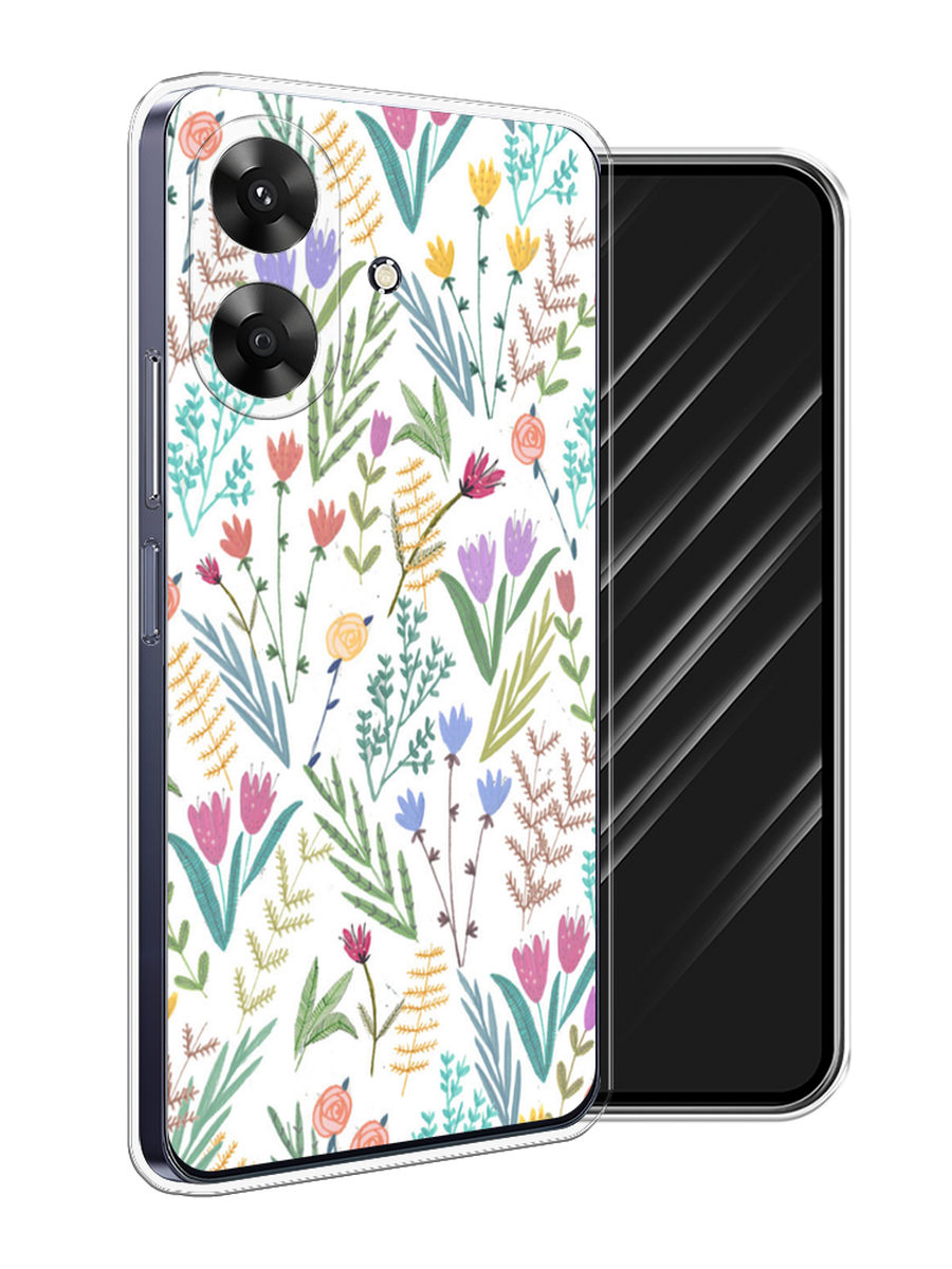 

Чехол Awog на Realme Note 60 "Полевые цветы рисунок", Белый;зеленый, 2518550-1
