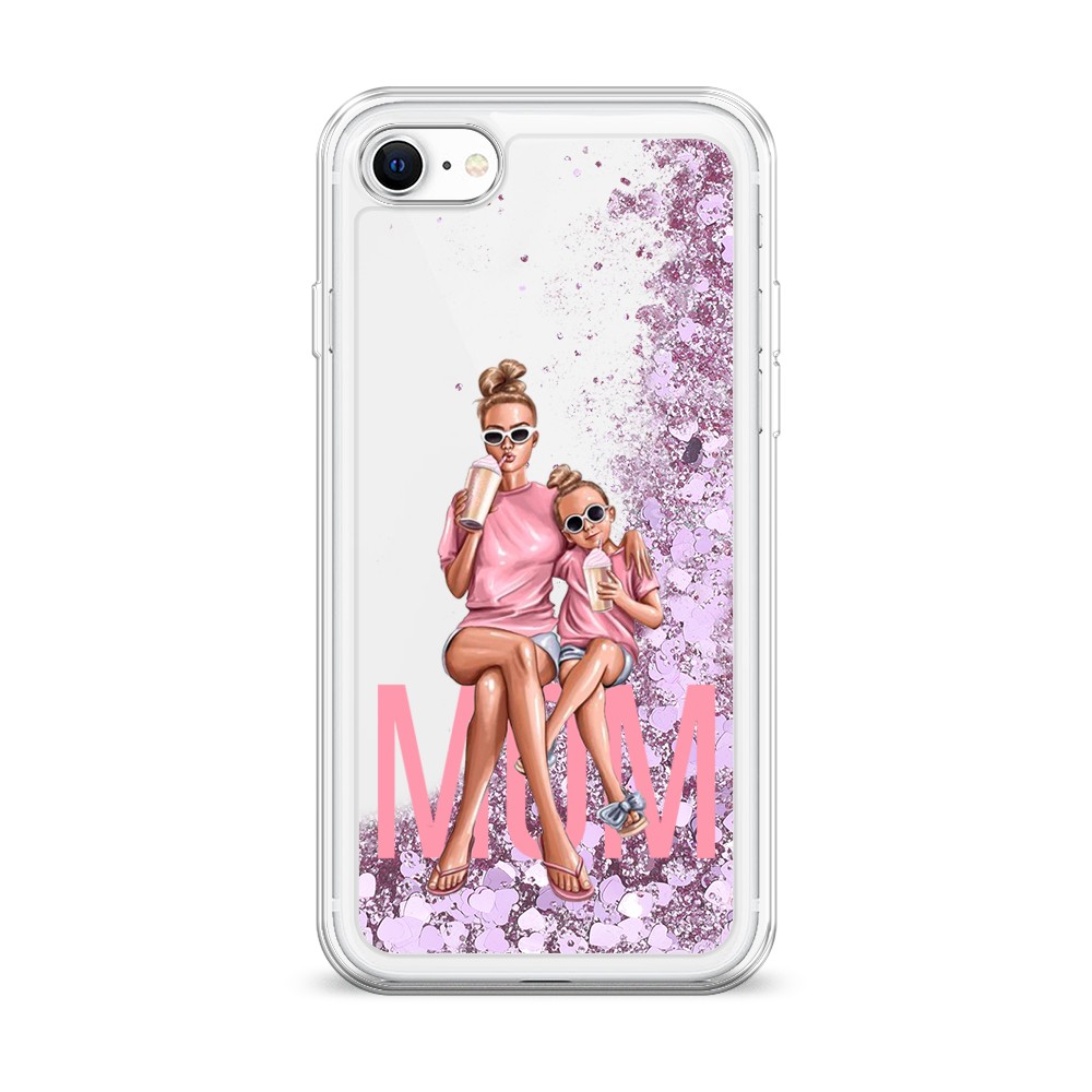 

Жидкий чехол с блестками "Lovely mom" на Apple iPhone SE 2020, 12494-1
