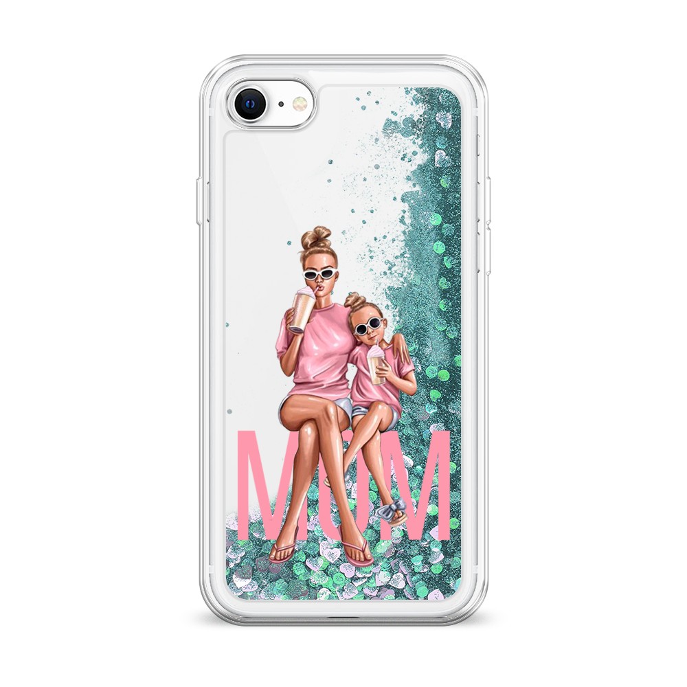 

Жидкий чехол с блестками "Lovely mom" на Apple iPhone SE 2020, 12495-1