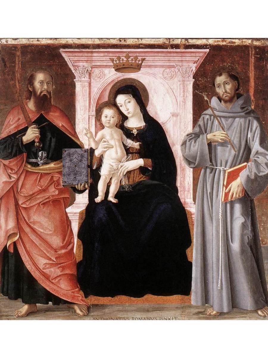 

Постер DRABS A3 Романо Антониаццо Madonna Enthroned with the Infant Christ and Saints