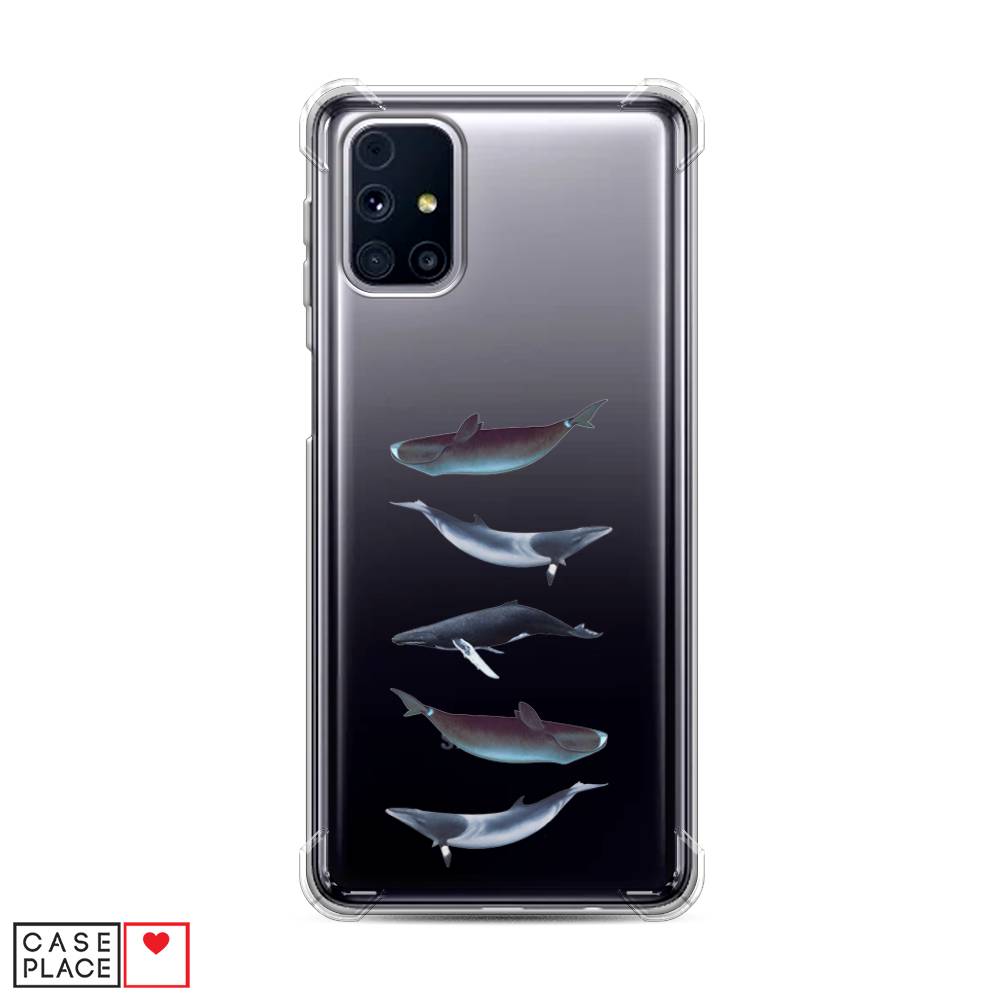 

Чехол Awog на Samsung Galaxy M31s / Самсунг M31s "Киты арт 2", Серый, 2101451-1