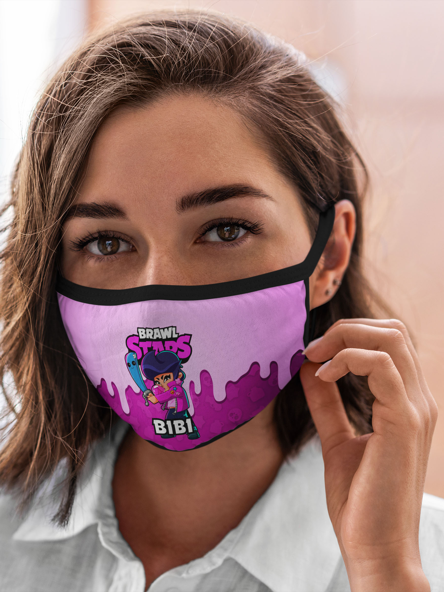 

Многоразовая маска унисекс Burnettie Brawl Stars Bibi, Разноцветный, Brawl Stars Bibi