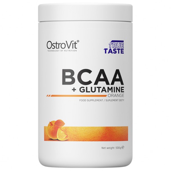 БЦАА и глютамин OstroVit BCAA + Glutamine - 500 грамм, апельсин