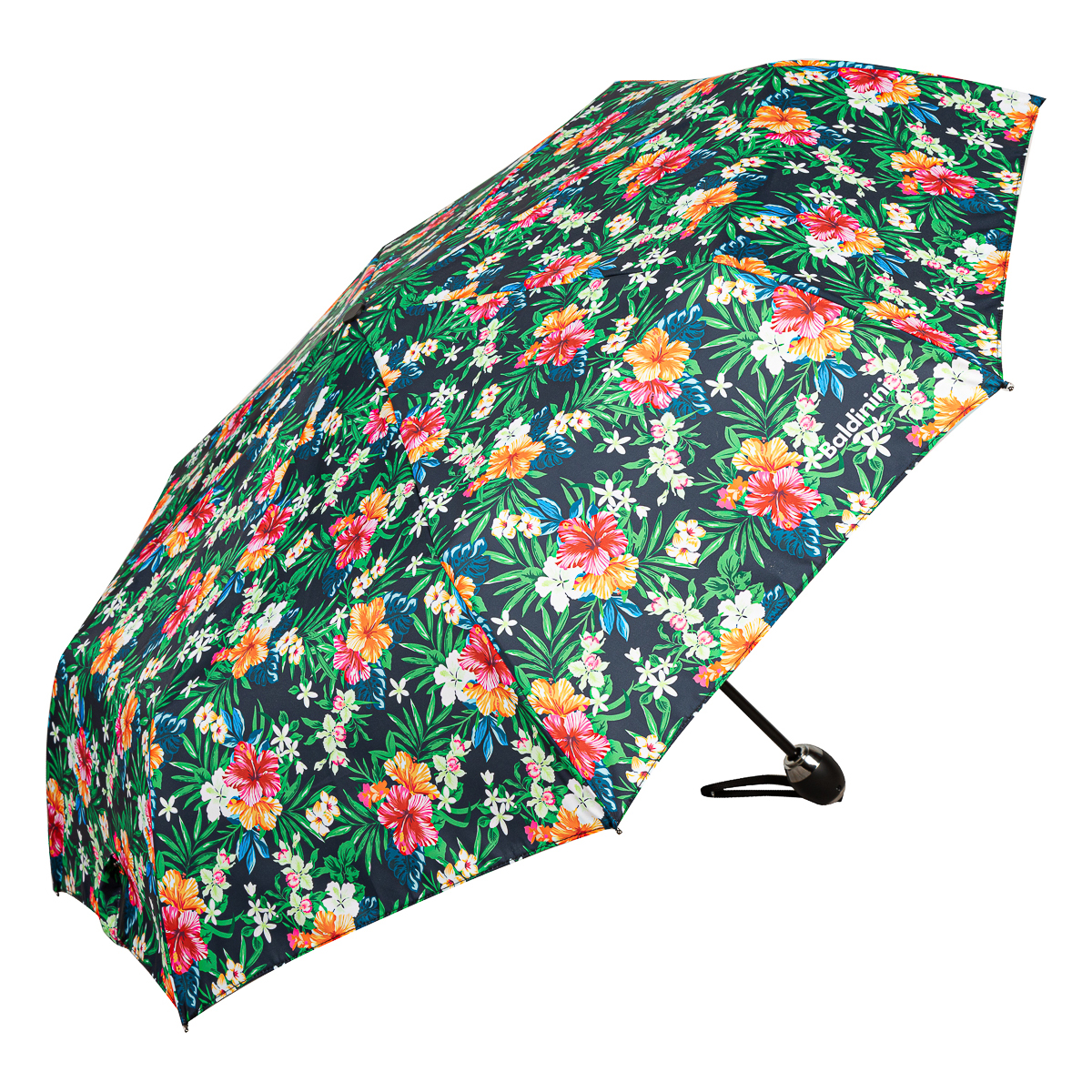 Зонт складной женский автоматический BALDININI 50-OC Tropic Giglio, зеленый