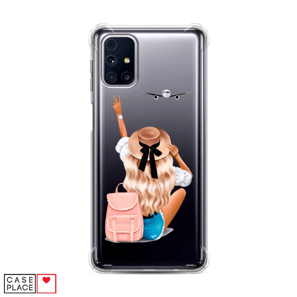 

Чехол Awog на Samsung Galaxy M31s / Самсунг M31s "Автостопом самолетом", Бежевый;розовый;голубой, 2101451-1
