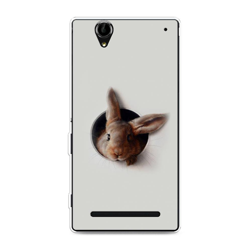 

Чехол на Sony Xperia T2 Ultra "Любопытный кролик", Серый;коричневый, 50950-1
