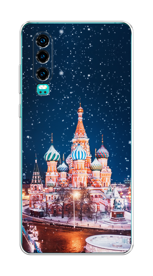 

Чехол на Huawei P30 "Москва 1", Коричневый;синий;белый, 68550-1