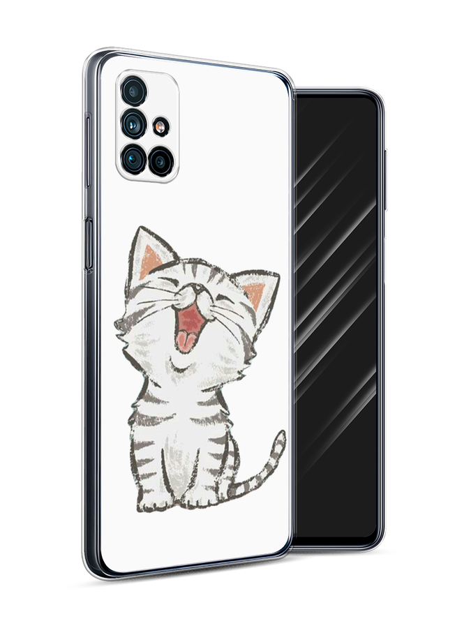 

Чехол Awog на Samsung Galaxy M31s / Самсунг M31s "Котенок рисованный", Серый;белый, 2101450-1