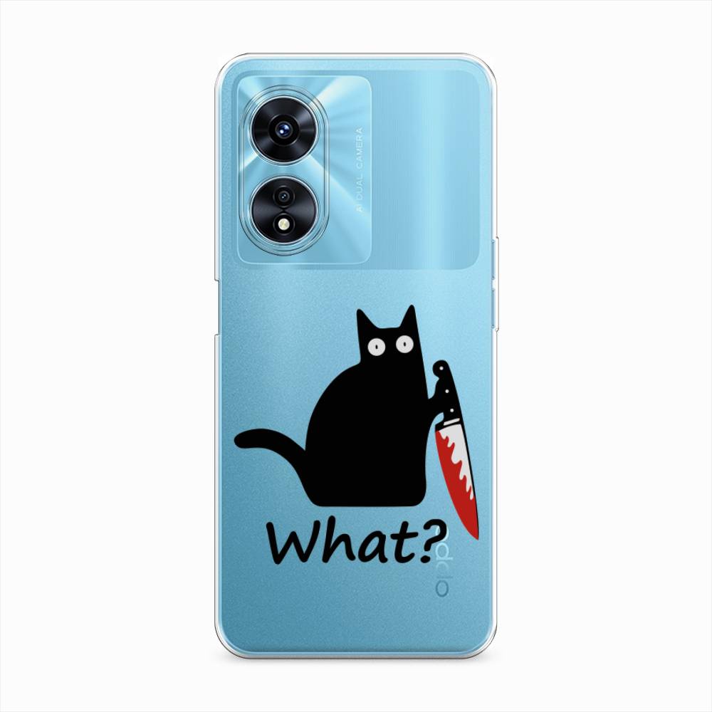 

Чехол на Oppo A97 "Котик с ножом", Черный;красный, 2511050-6