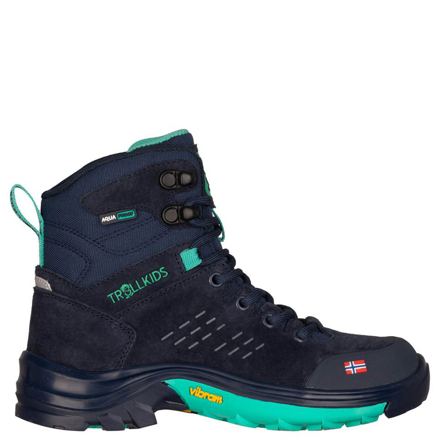 Ботинки Trollkids Kids Trollsteinen Hiker Mid Xt Navy-Mint 33