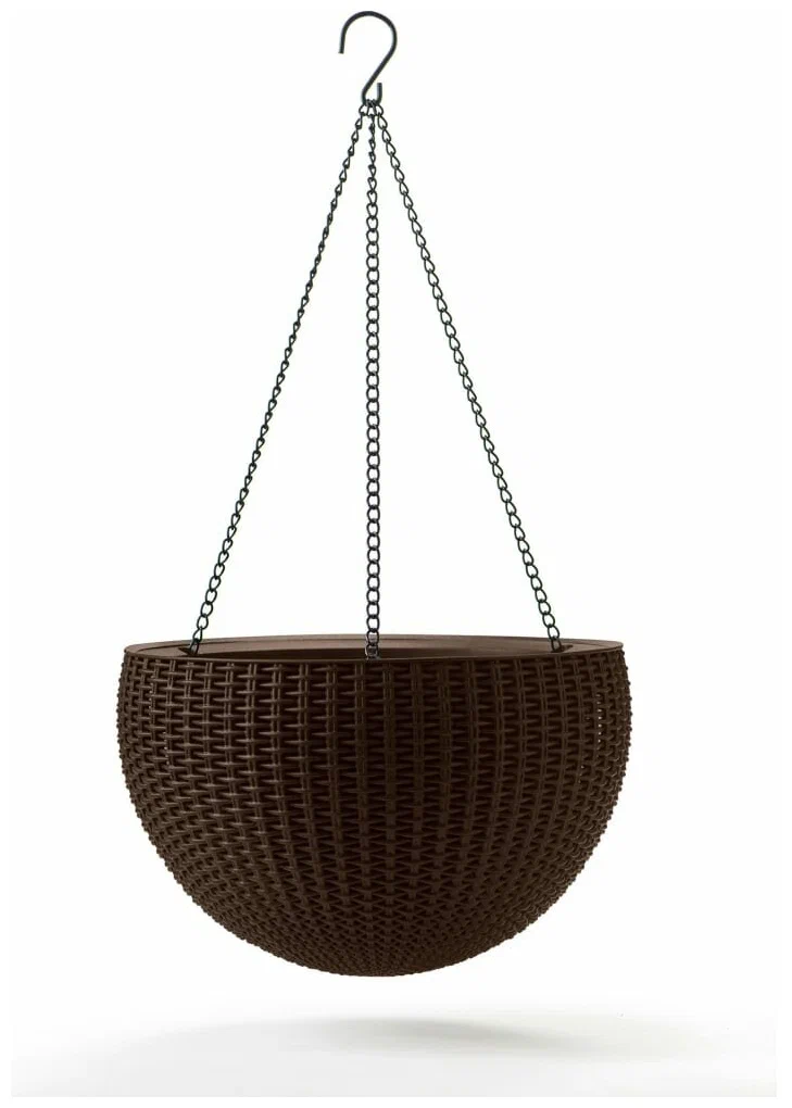

Цветочное кашпо Keter Hanging sphere planter подвесное 17199246 9 л 1 шт. коричневый, Hanging sphere planter