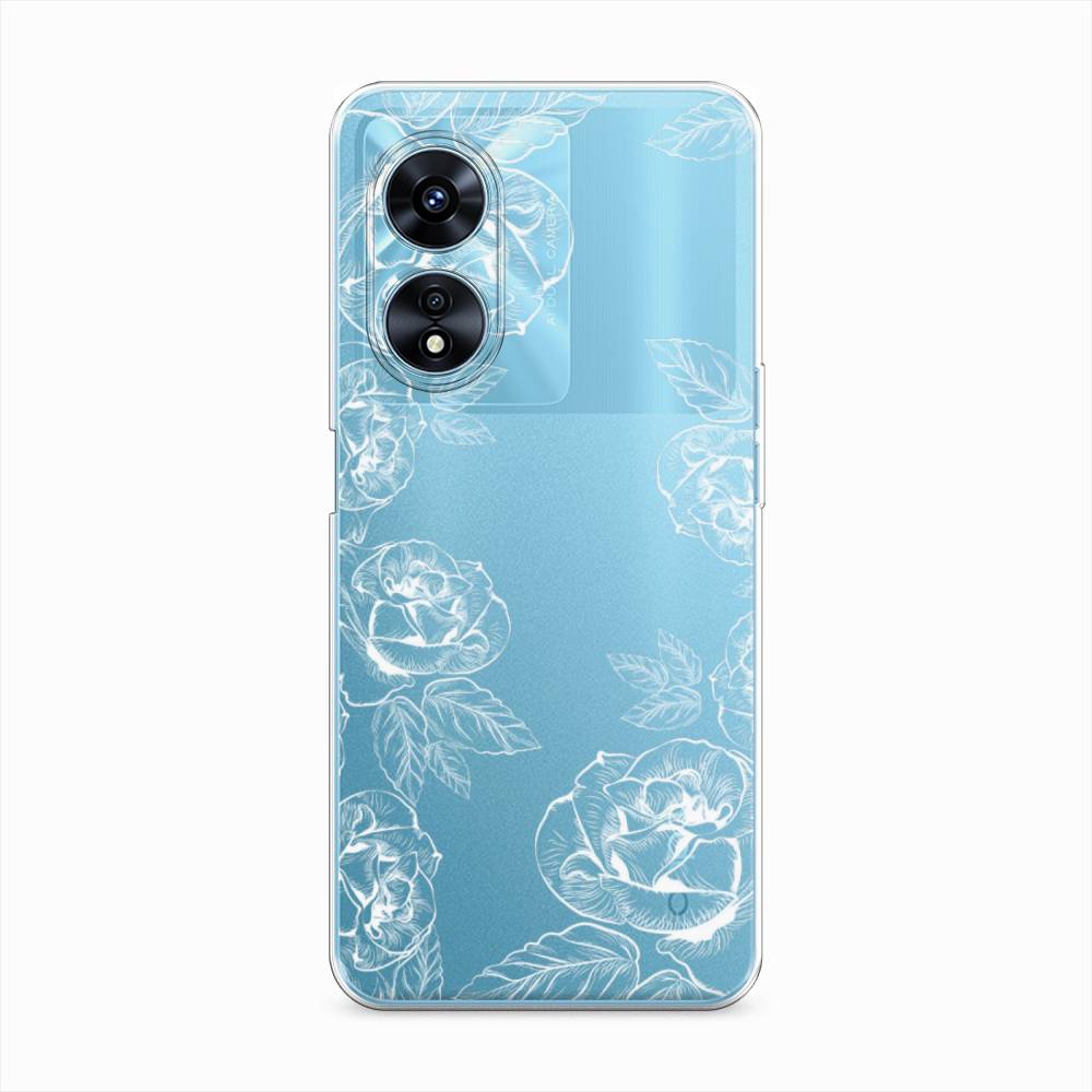 

Чехол на Oppo A97 "Розы графика", Черный;серый, 2511050-2