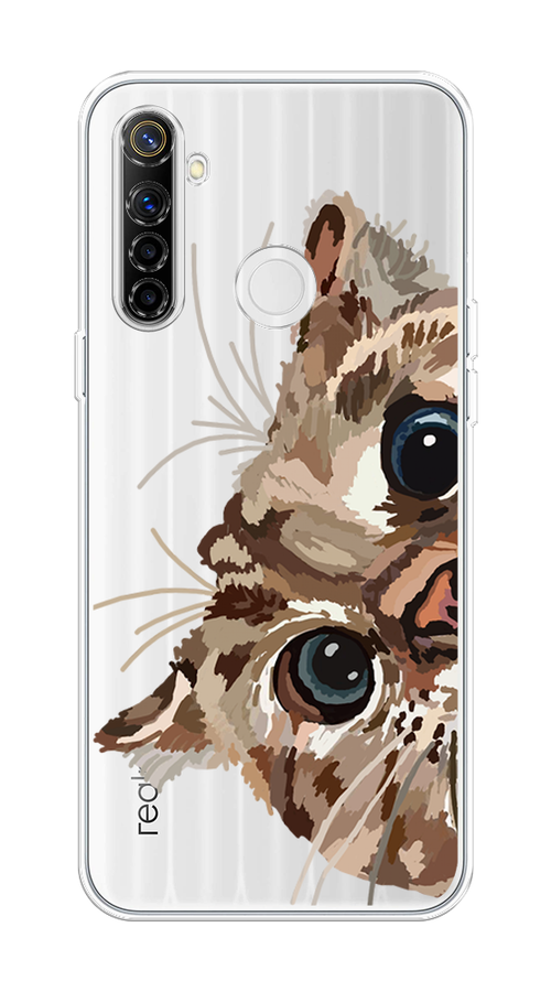 

Чехол на Realme 6i "Любопытный кот", Коричневый;синий;черный, 252950-1