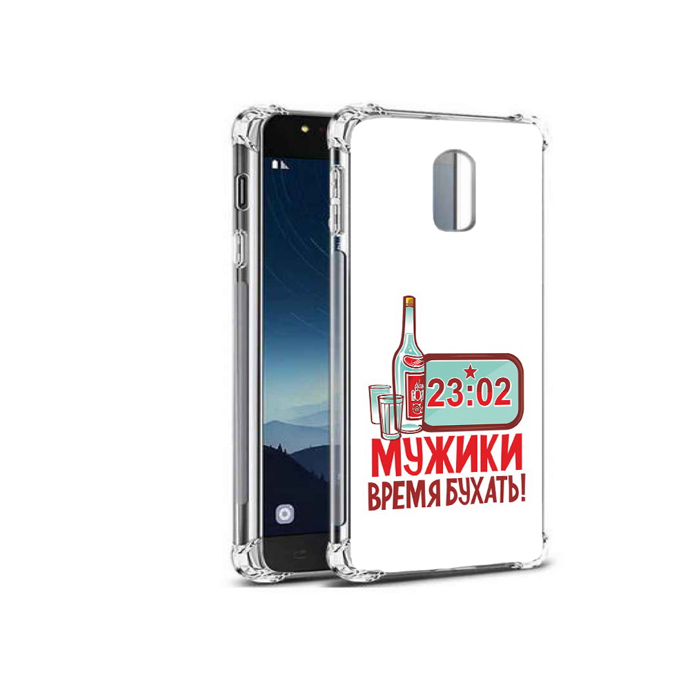 

Чехол MyPads Tocco для Samsung Galaxy C8 23 февраля время пить! (PT96288.518.11), Прозрачный, Tocco