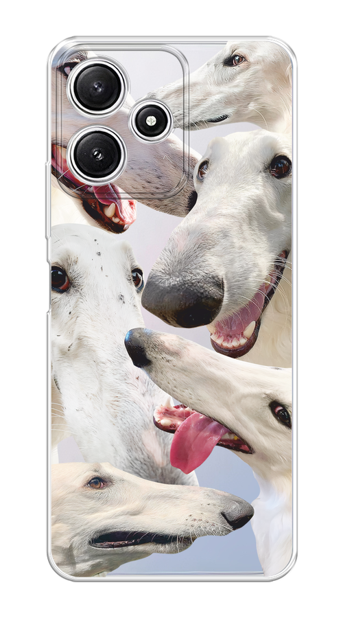 

Чехол на Xiaomi Redmi 12 5G/12R, Poco M6 Pro 5G "Собака с длинным носом", Белый;бежевый;розовый, 319550-1