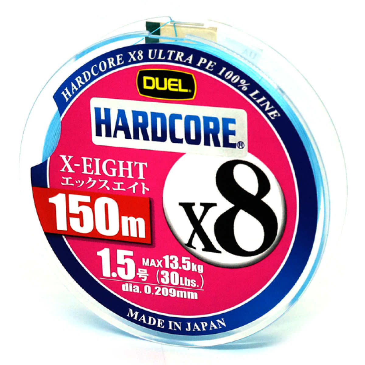 Шнур плетеный Duel PE Hardcore X8 150m MilkyBlue (#0.6 (0.132mm) 5.8kg)