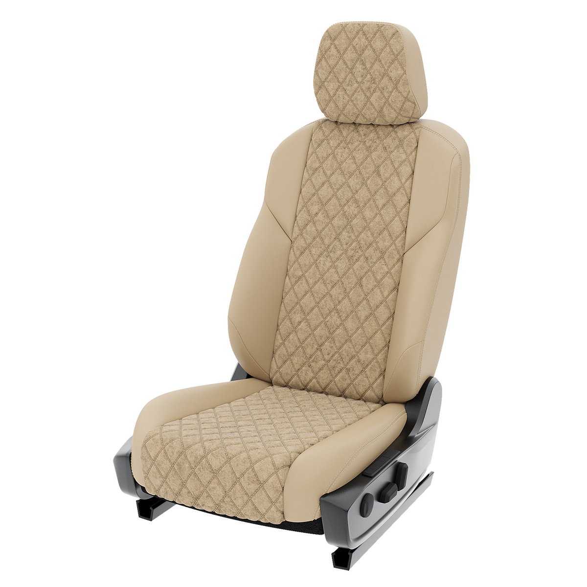 

Чехлы на сиденья Click Auto для KIA Sportage 5 CA1162CF2S455 Алькантара ромб Бежевый, CA1162