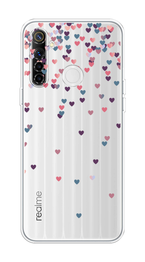 

Чехол на Realme 6i "Посыпка сердечки", Розовый;фиолетовый, 252950-3