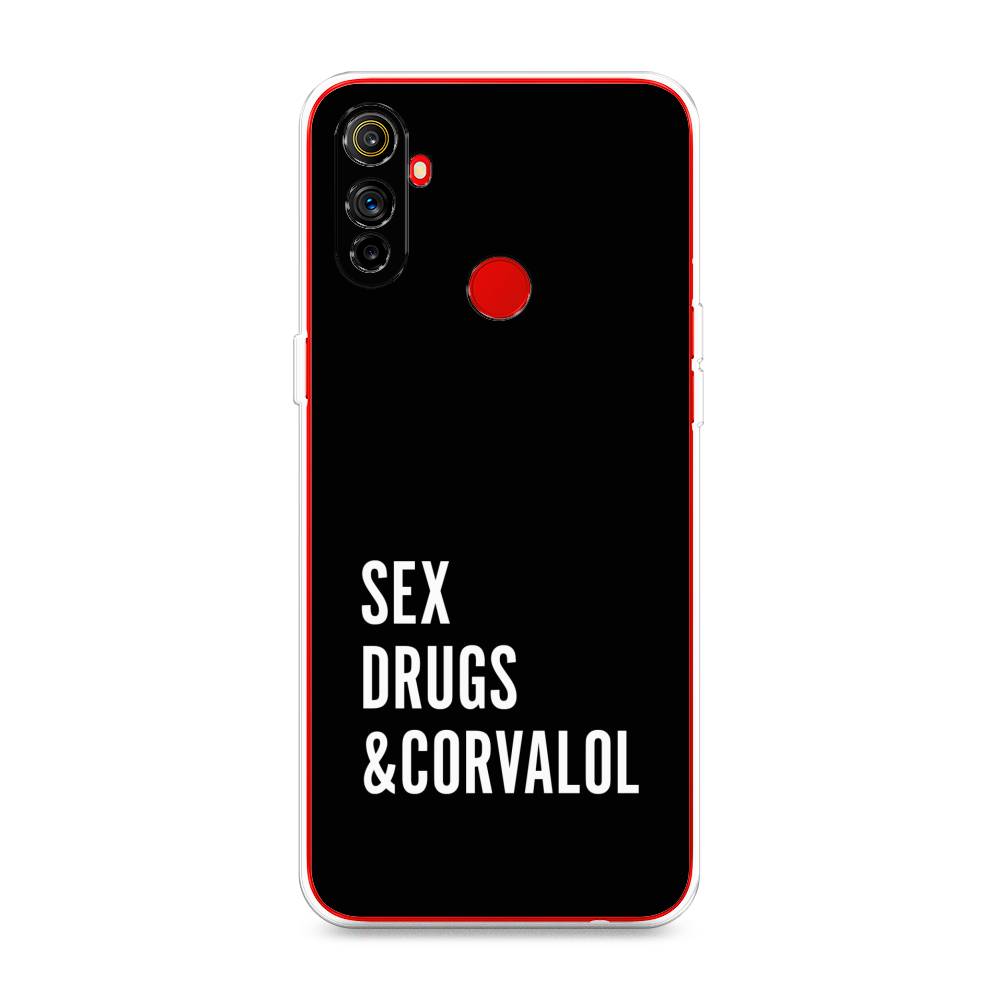 

Чехол на Realme C3 "Corvalol", Черный;серый;белый, 253050-6