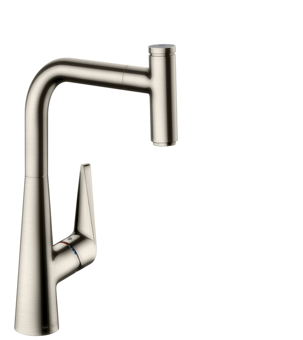 фото 72821800 talis select s смеситель для кухни 300, с выдвижным изливом, под сталь hansgrohe